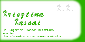 krisztina kassai business card